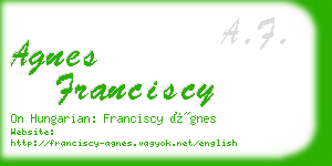 agnes franciscy business card